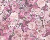 PRACHTIGE ROZEN BEHANG | Bloemen - roze violet - A.S. Création Urban Flowers