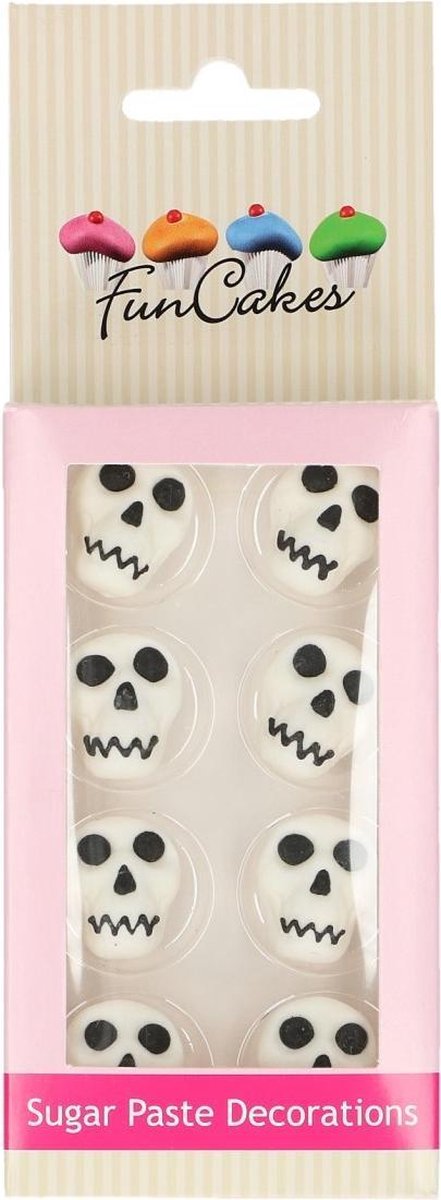 FunCakes Fondant Decoratie Doodshoofden Set/8