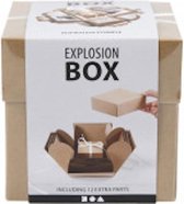 Explosion box, afm 7x7x7,5+12x12x12 cm, 1 stuk, kraft