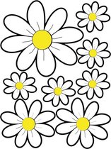 Avisa Aufkleberbogen Flowers - weiß - 24,5x32,5cm