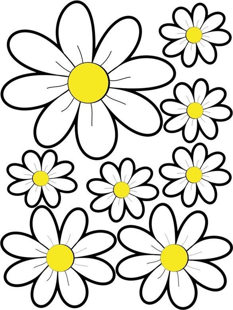 Avisa Aufkleberbogen Flowers - weiß - 24,5x32,5cm