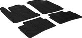 Gledring Rubbermatten passend voor Hyundai i10 2014- (T profiel 4-delig + montageclips)