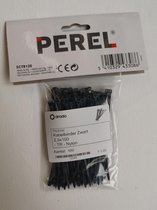 Perel Set nylon kabelbinders 2.5x100mm - Zwart, UV-bestendig, sterk, 100 st.