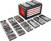 Gereedschapskist 4 lades, 240 delig, chroom Vanadium