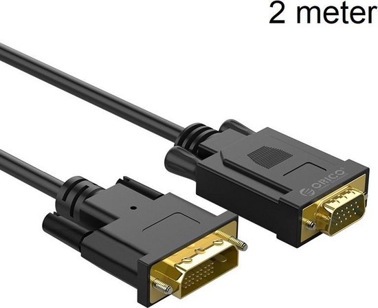 Orico DVI 24+1 male naar VGA male kabel - 1920x1080P - 2M | bol.com