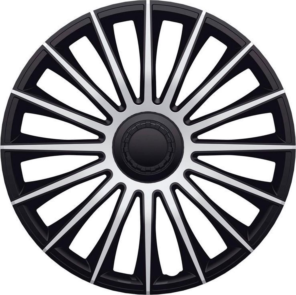 4-Delige J-Tec Wieldoppenset Austin 14-inch zilver/zwart
