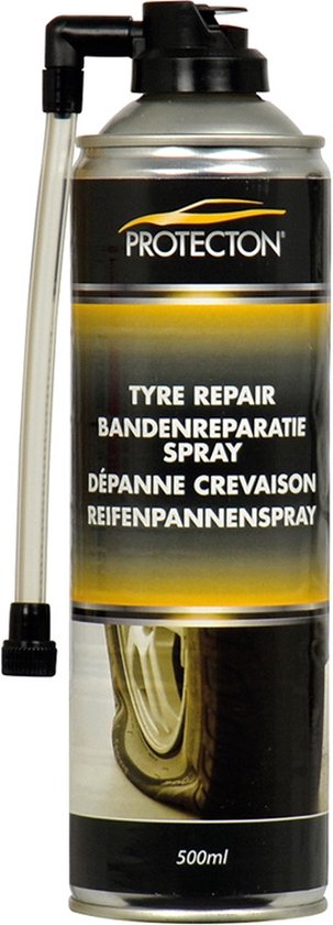 Protecton Bandenreparatie Spray 500ml – Directe Reparatie – Eenvoudig in Gebruik – Voor Noodsituaties – Geschikt voor Auto & Motor