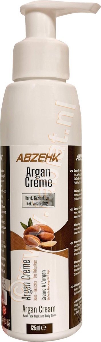 Argan Verzorgingscrème van Abzehk, inhoud 125ml