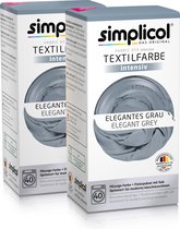 Simplicol Textielverf Intens - Wasmachine Textielverf - Elegant Grey - 2 stuks