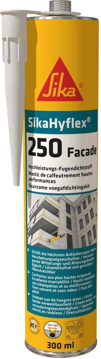 SikaHyflex-250 Facade i-Cure - Elastisch polyurethaan afdichtmiddel - Sika - Zak van 600 ml Bruin