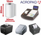 ACROPAQ Thermische kassarol 80x50x12 28m - 50 stuks * BPA Vrij *