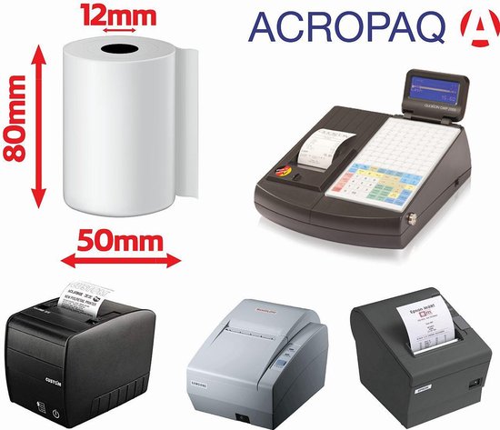 Reserveren verontschuldiging Inschrijven ACROPAQ Thermische kassarol 80x50x12 28m - 50 stuks * BPA Vrij * | bol.com
