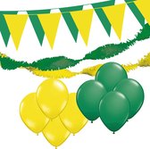 Versiering pakket XL "Geel-Groen" - ballonnen / slingers en vlaggenlijnen
