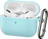 Airpods PRO case Bescherm Hoesje Cover voor Apple AirPods PRO Case - Mint Groen Turquoise