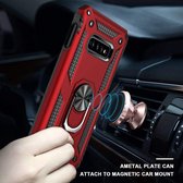 Samsung Galaxy S10 Hoesje - Anti-Shock Hybrid Armor met Kickstand Ring - Rood