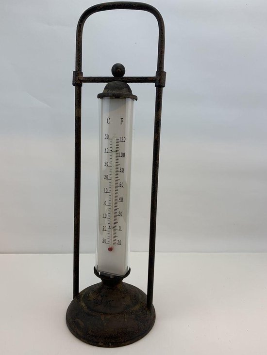 breedtegraad Stoel Voorrecht Thermometer -roest - Bruin Metaal - 11,5 x 12,5 x 44 cm - Landelijke  thermometer | bol.com