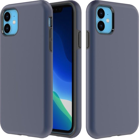 uitslag gesmolten Zuidoost Hard Case geschikt voor Apple iPhone 11 Hoesje Blauw - Shockproof | bol.com