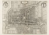 Poster Historische Oude kaart Delft 1652 Stadsplattegrond - Large 50x70 - Antieke Plattegrond