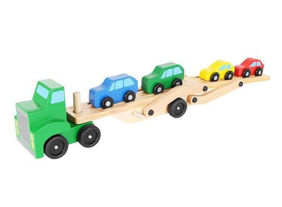 Jouets en bois pour enfants - camion avec 4 x voiture - porte-voitures | bol