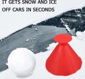 Magische ijskbrabber (rood)|360°graden|multifunctioneel|trechter|sneeuw|ijs|exclusief|ruitenkrabber|ronde cirkel ijskrabber|sneeuwveger|geen krassen|kegelvormig
