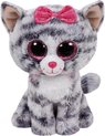 foto van Ty Beanie Boo's Kiki pluche grijs kat knuffel 15 cm Jasmijn