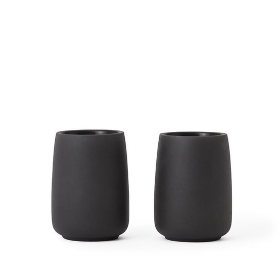 Viva Scandinavia Nicola Theemokken - Dubbelwandig - 200 ml - Set van 2 stuks - Donkergrijs