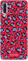 Samsung Galaxy A70 hoesje TPU Soft Case - Back Cover - Luipaard / Leopard print / Rood