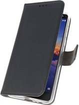 Wallet Case Hoesje voor Nokia 3.1 Zwart