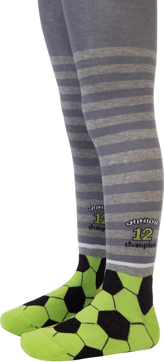 Baby kindermaillot voetbal voetjes Kampioen, maat 92/98 (14), grijs