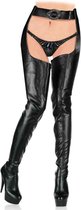 Pleaser Plateau Overknee Laarzen -38 Shoes- DELIGHT-5000 Paaldans schoenen Zwart