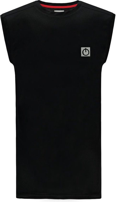 Re Born Sport Shirt Mesh Mouwloos Heren Zwart Maat S bol