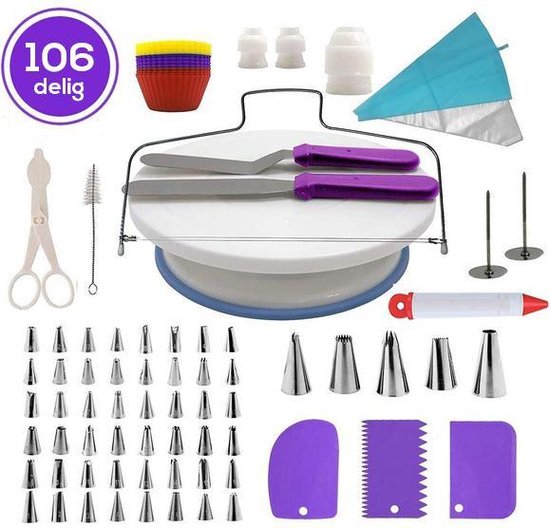 Luxe Taart of Cake Decoratie Set 106 Delig Startersset met alle