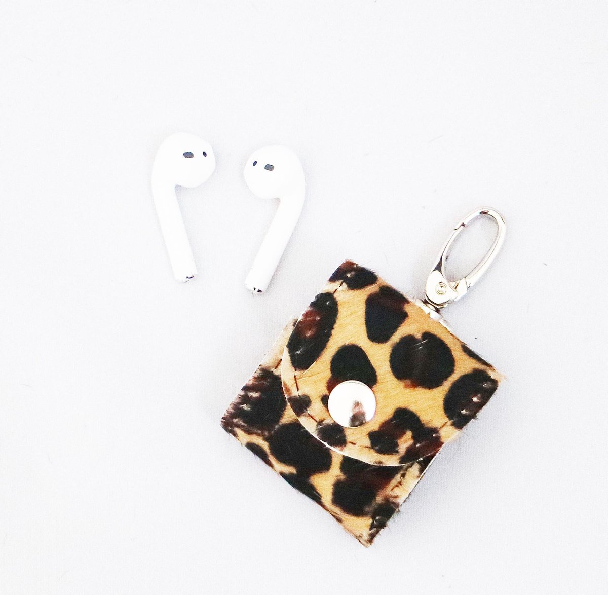 Airpods case 'Macy' leer panter - Airpods hoesje - cases