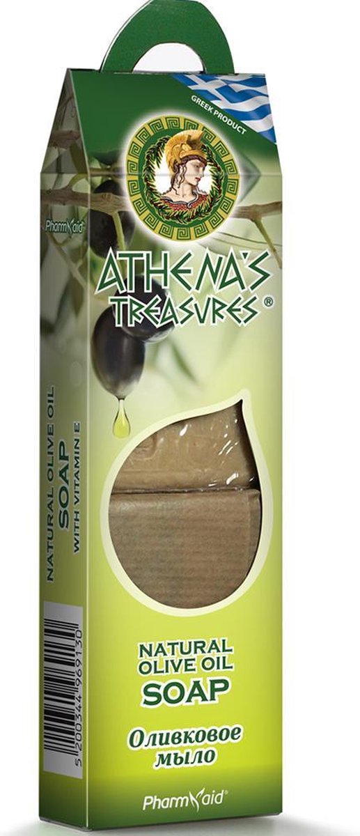 Goedkoopste Pharmaid Athena’s Treasures Double Olijfolie Zeep – Luxe Natuurlijke Verzorging voor Gezicht & Lichaam (2x100g
