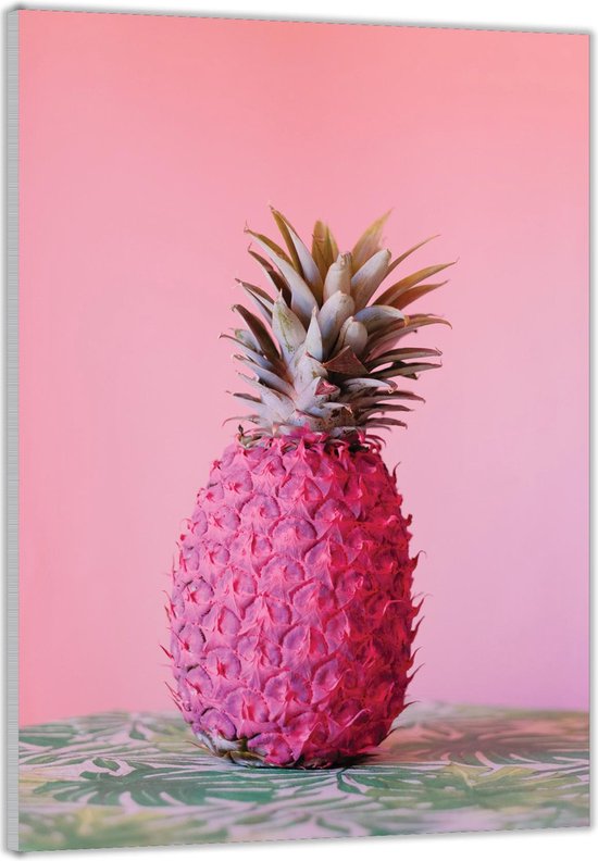 Acrylglas –Roze Ananas– 80x120cm Foto op (Wanddecoratie op Acrylglas)
