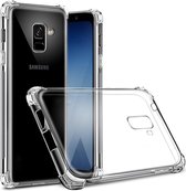 Luxe Shockproof Back cover voor Samsung Galaxy A8 2018 / A5 2018 - Transparant - Soft TPU