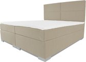 Boxspring Rome - Vaste luxe box - Pocketvering matras + Topper - 140 x 220 - 4 vakken - Beige - L poten