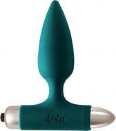 Anale Buttplug- Vibratie- Bullet- Silicone - 10 functies- AAA batterij- Waterproof- Spice it up New Edition Glory Donkergroen