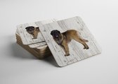 Hond Leonberger | Houten Onderzetters 6 Stuks