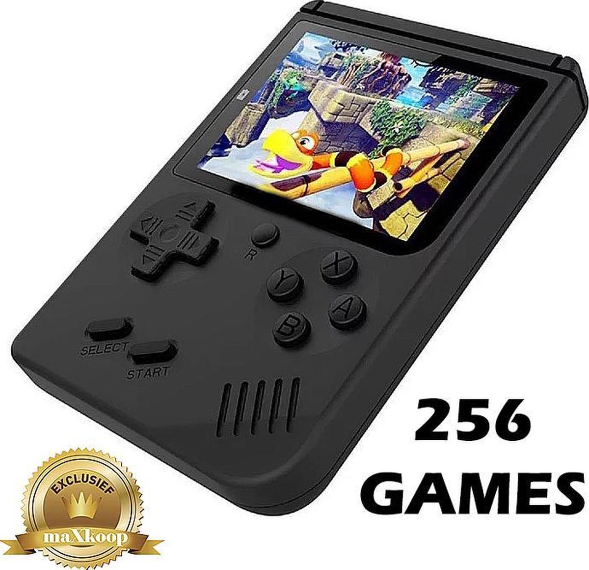 Portable Retro Game Console Zwart -Draagbare Handheld - Spelcomputer - 256  Ingebouwde... | bol.com