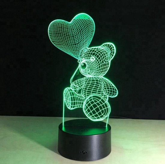 3D ILLUSIE LAMPJE BEER I NACHTLAMPJE I 3D LAMP ILLUSION WITH 7 COLORS CHANGE SMART TOUCH SWITCH