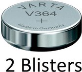 2 Stuks (2 Blisters a 1 st) Varta Knoopcel Batterij SR621 SW/SR60 SW/V364 1BL Single-use Zilver-oxide
