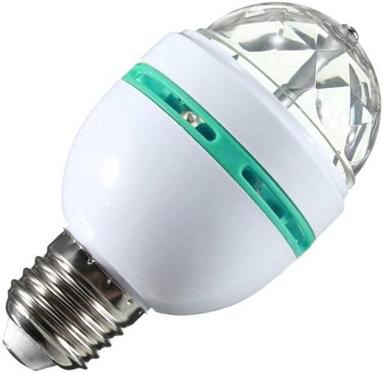 Disco lamp/licht - E27 fitting - roterend - 30 kleureffecten