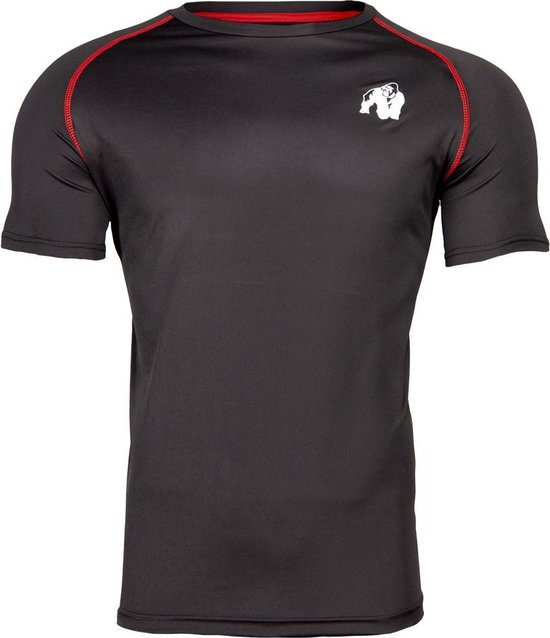 T-shirt Gorilla Wear Performance - Zwart/ Rouge - 2XL