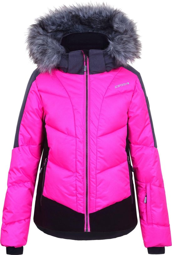 Icepeak Wintersportjas - Maat 152 - Meisjes - roze/zwart/grijs | bol.com