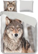 Good Morning Dekbedovertrek Wolf - Flanel - 240x200/220 - Multi