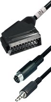 Transmedia S-VHS en 3,5mm Jack (m) naar Scart (m) kabel / zwart - 2 meter