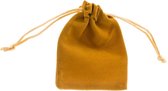 Velours Sieraden Zakjes (9 x 7 cm) Pale Ocher (10 Stuks)