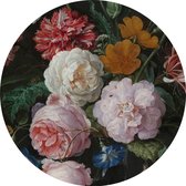 Behangcirkel - Jan Davisz de Heem - Stilleven met Bloemen - ø 60 cm