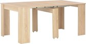 Uitschuifbare Eettafel Bruin (Incl LW Klok) - Dineertafel - Eet tafel - Eetkamertafel - Woonkamer tafel